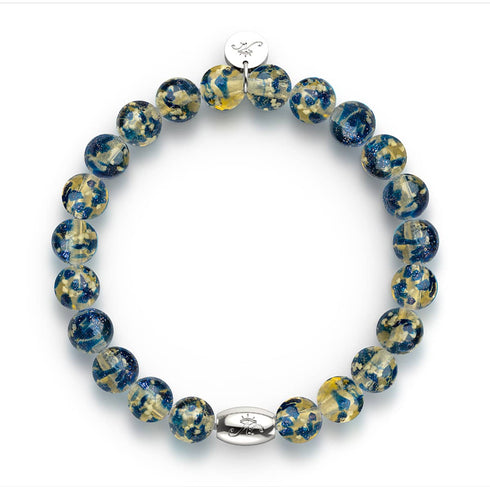 Bracelet Firefly Glass en argent sterling 925 et en forme de flamme de grès